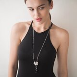 Серебряное колье "Бабочка" с перламутром и фианитами 18295 | Seven.Deals Серебряное колье "Бабочка" с перламутром и фианитами 18295 | Seven.Deals