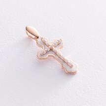 Золотой крестик (эмаль, фианиты) 270042Е | Seven.Deals Золотой крестик (эмаль, фианиты) 270042Е | Seven.Deals