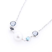Серебряное колье (культ. пресн. жемчуг, фианит) 18710 | Seven.Deals Серебряное колье (культ. пресн. жемчуг, фианит) 18710 | Seven.Deals