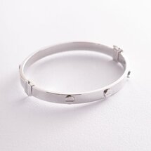 Жесткий браслет в белом золоте (0.6 см) б03598 | Seven.Deals Жесткий браслет в белом золоте (0.6 см) б03598 | Seven.Deals