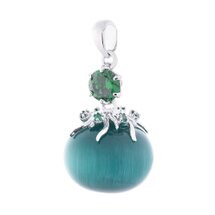 Серебряный кулон (им. улексит, фианит) 132807 | Seven.Deals Серебряный кулон (им. улексит, фианит) 132807 | Seven.Deals