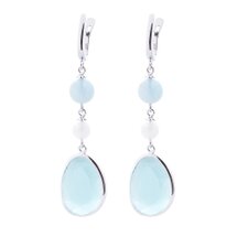 Серебряные серьги (им.улексит,агат) 122274 | Seven.Deals Серебряные серьги (им.улексит,агат) 122274 | Seven.Deals