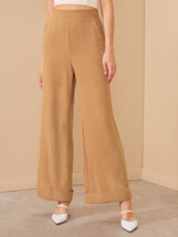 High Waist Cuffed Palazzo Pants Nadja | Seven.Deals, image {num} High Waist Cuffed Palazzo Pants Nadja | Seven.Deals, image {num}