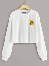 Sunflower Print Pullover (753097) | Seven.Deals, image {num} Sunflower Print Pullover (753097) | Seven.Deals, image {num}