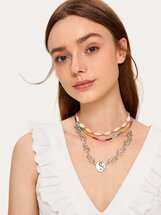 Tai Chi & Shell Decor Layered Necklace 3pcs | Seven.Deals, image {num} Tai Chi & Shell Decor Layered Necklace 3pcs | Seven.Deals, image {num}
