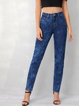 Dark Wash Tapered Jeans Luiza (455082) | Seven.Deals, image {num} Dark Wash Tapered Jeans Luiza (455082) | Seven.Deals, image {num}