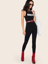 Letter Criss-cross Backless Jumpsuit Candace (753114) | Seven.Deals, image {num} Letter Criss-cross Backless Jumpsuit Candace (753114) | Seven.Deals, image {num}