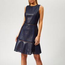 MICHAEL KORS Women's Floral Laser Cut Dress - True Navy | Seven.Deals, image {num} MICHAEL KORS Women's Floral Laser Cut Dress - True Navy | Seven.Deals, image {num}