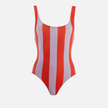 Solid & Striped Women's The Anne-Marie South Beach Swimsuit - Lavender Red Stripe Multi (746325) | Seven.Deals, image {num} Solid & Striped Women's The Anne-Marie South Beach Swimsuit - Lavender Red Stripe Multi (746325) | Seven.Deals, image {num}