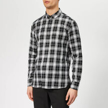 Neil Barrett Men's Pierced Collar Tartan Shirt - Black/White Black | Seven.Deals, image {num} Neil Barrett Men's Pierced Collar Tartan Shirt - Black/White Black | Seven.Deals, image {num}