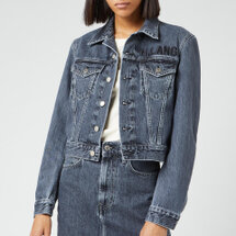 Helmut Lang Women's Raised Embroidery Masked Trucker Jacket - Midnight Stone (856912) | Seven.Deals, image {num} Helmut Lang Women's Raised Embroidery Masked Trucker Jacket - Midnight Stone (856912) | Seven.Deals, image {num}