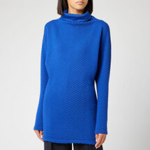 Victoria, Victoria Beckham Women's Fitted Waist Turtleneck Jumper - Bright Blue | Seven.Deals, image {num} Victoria, Victoria Beckham Women's Fitted Waist Turtleneck Jumper - Bright Blue | Seven.Deals, image {num}