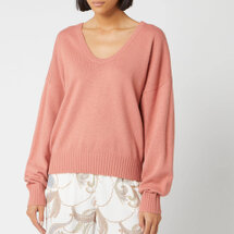 See By Chloé Women's V Neck Knit Jumper - Canyon Clay Pink | Seven.Deals, image {num} See By Chloé Women's V Neck Knit Jumper - Canyon Clay Pink | Seven.Deals, image {num}