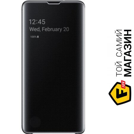 Чехол Samsung Clear View Cover for Galaxy S10 G973, Black (EF-ZG973CBEGRU) | Seven.Deals