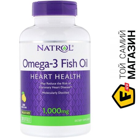 Рыбий Жир Natrol Omega-3 1000мг 30  150 софт гель капсул | Seven.Deals