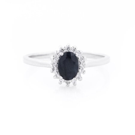 Женское кольцо (сапфир, фианиты) 111437 | Seven.Deals, изображение 3