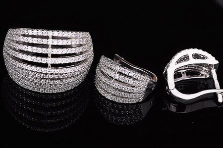 Серебряное кольцо с фианитами (родий) 111112 | Seven.Deals, изображение 6