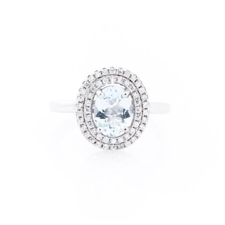 Женское кольцо с голубым топазом (фианиты) 111447 | Seven.Deals, изображение 4