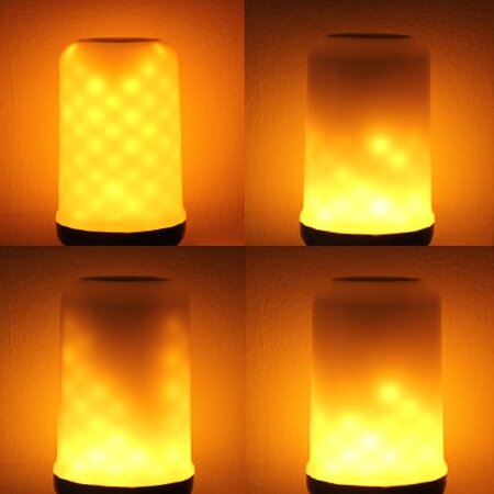 Огненная лампа - лампа с имитацией пламени, датчик гравитации, 9w, E27, белая | Seven.Deals, изображение 2